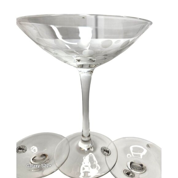 Set Of 3 Replacement Skir by IKEA Glasses  Etched Polka Dot - Picture 6 of 10